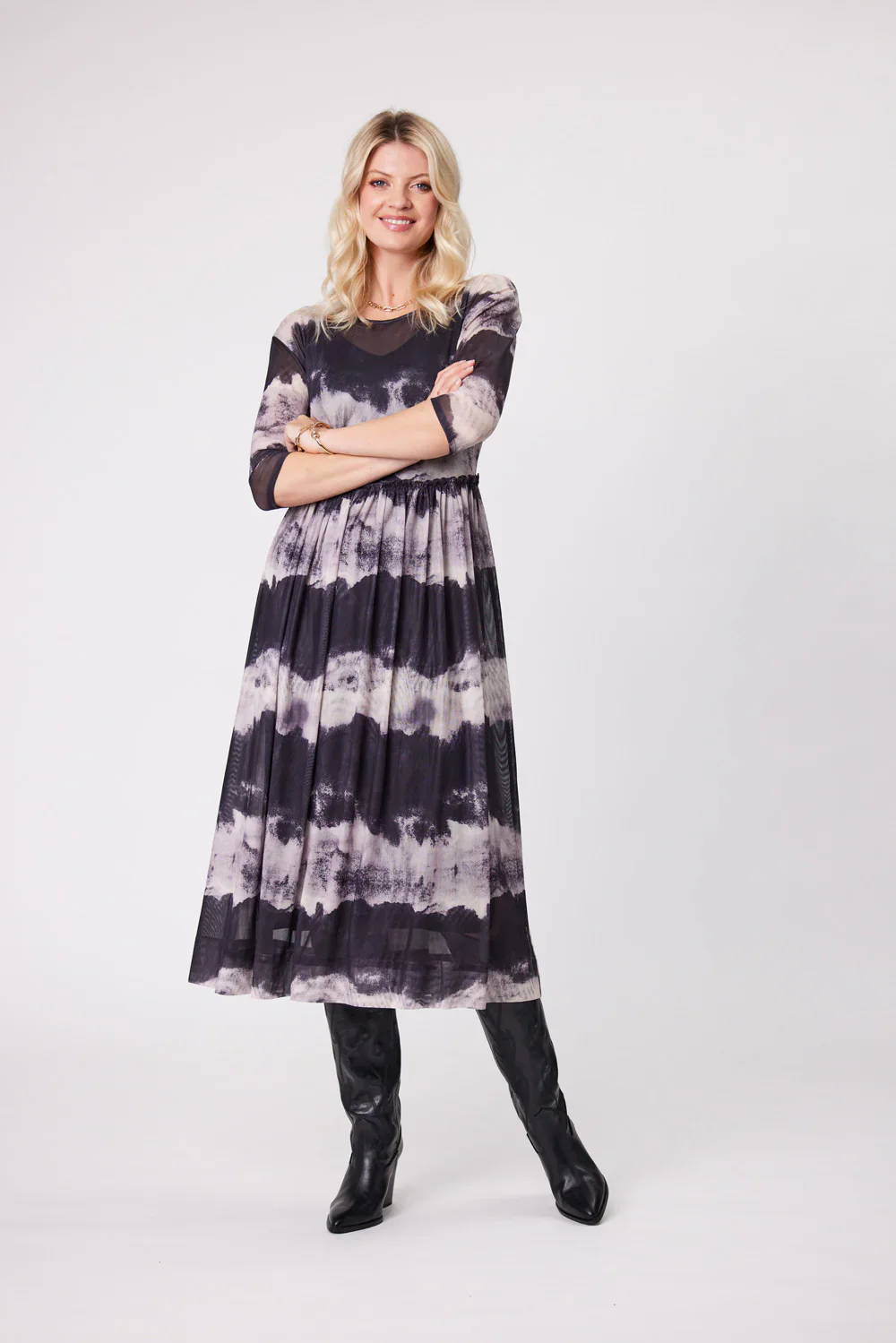 Lemon Tree Sarai Dress - Dark Clouds - Image 2