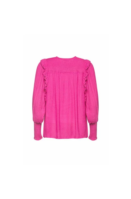 Loobies Story Allegra Blouse - Fucshia - Image 3