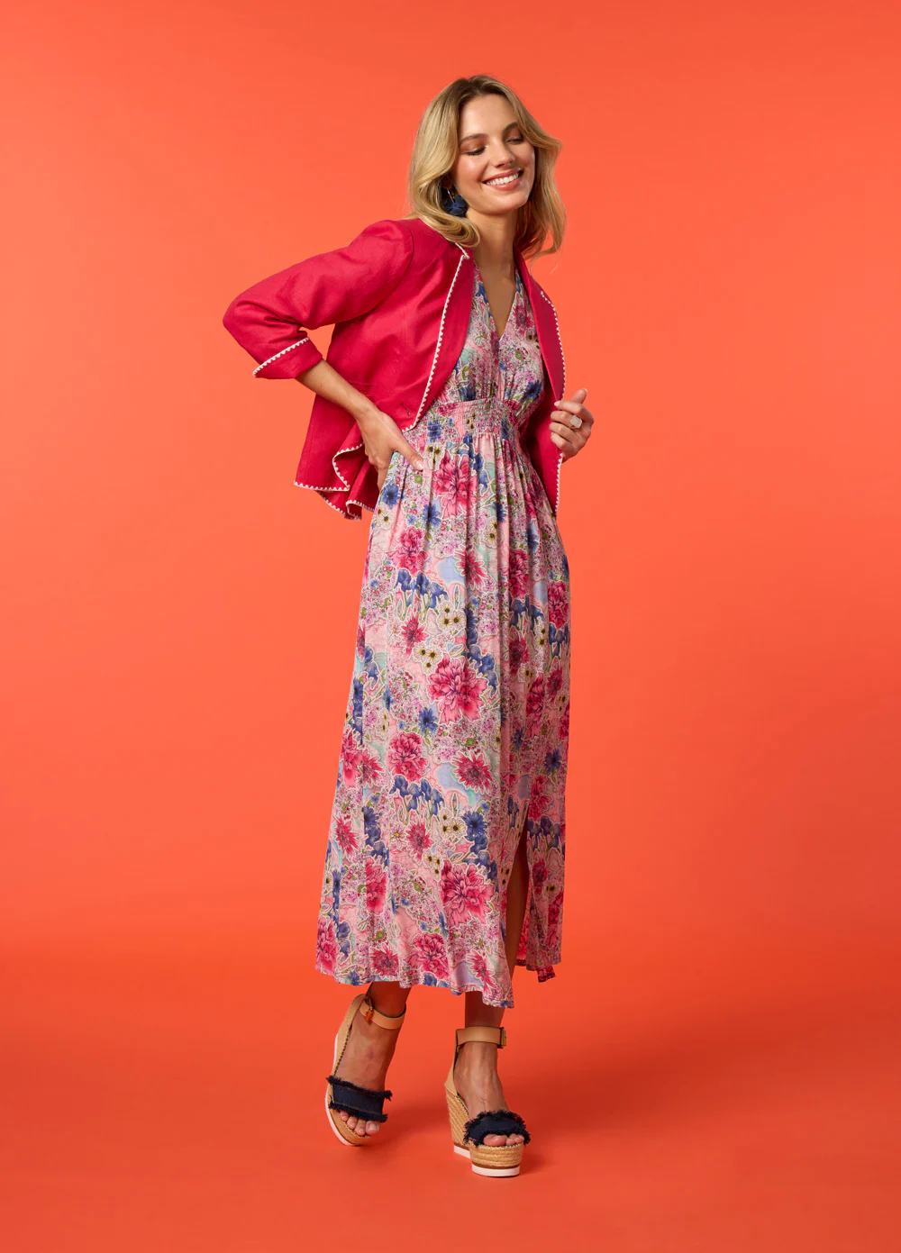 Loobies Story Andie Jacket - Scarlet - Image 4