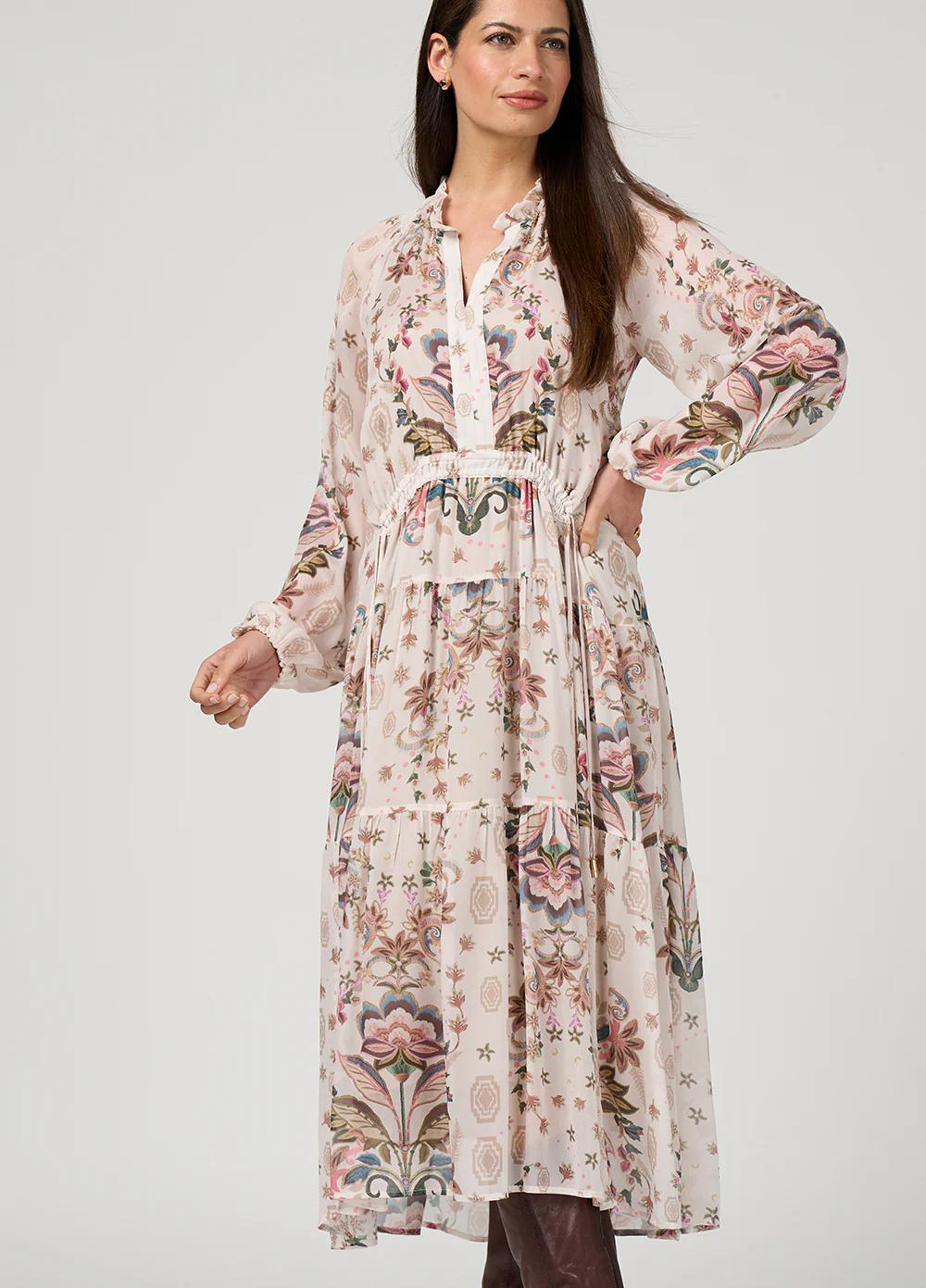 Loobie's Story Antoinette Midi Dress Bone - Image 2