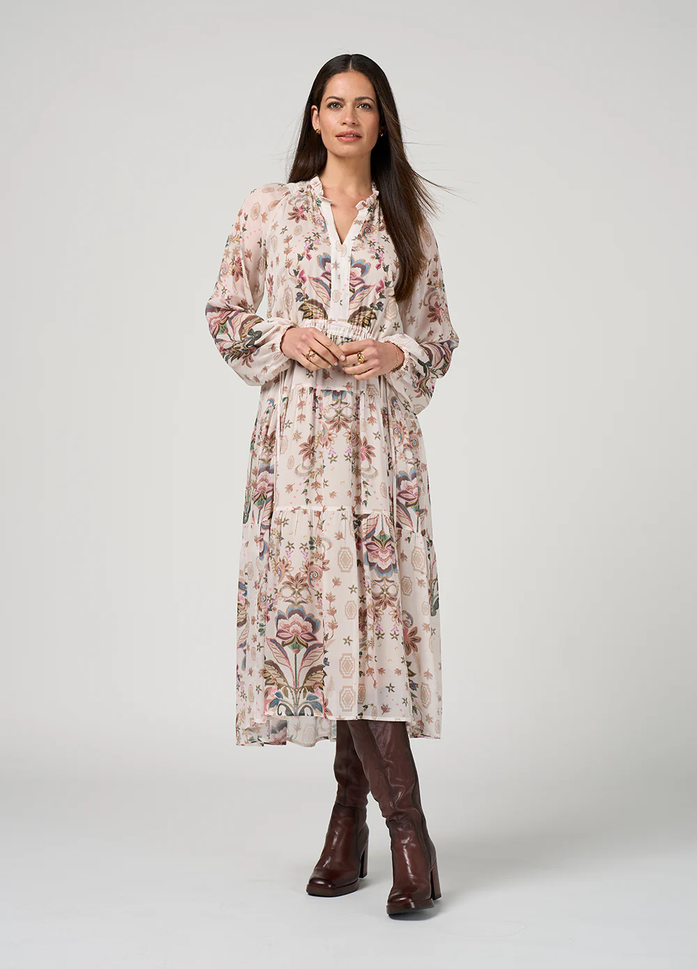 Loobie's Story Antoinette Midi Dress Bone - Image 5