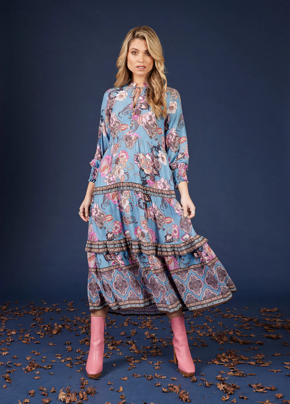 Loobies Story Aphrodite Midi Dress - Lake - Image 2