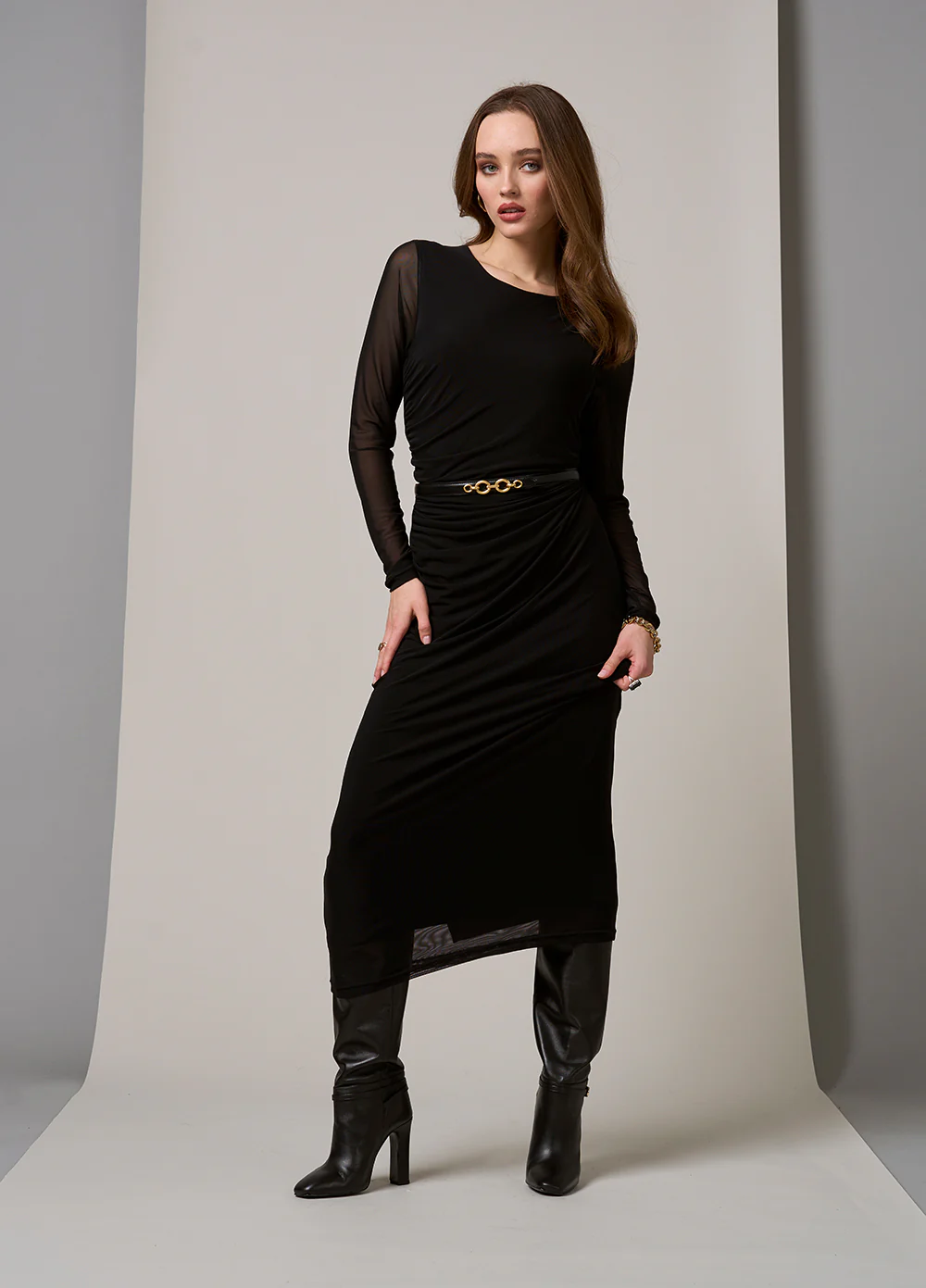 Loobies Story Aston Crew Dress-Black