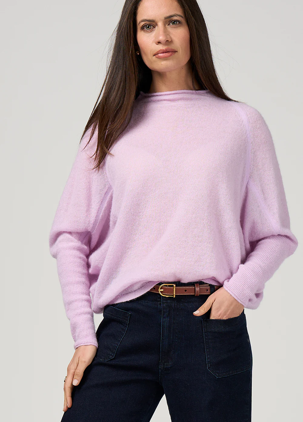 Loobies Story Astoria Batwing Sweater - Lilac - Image 2