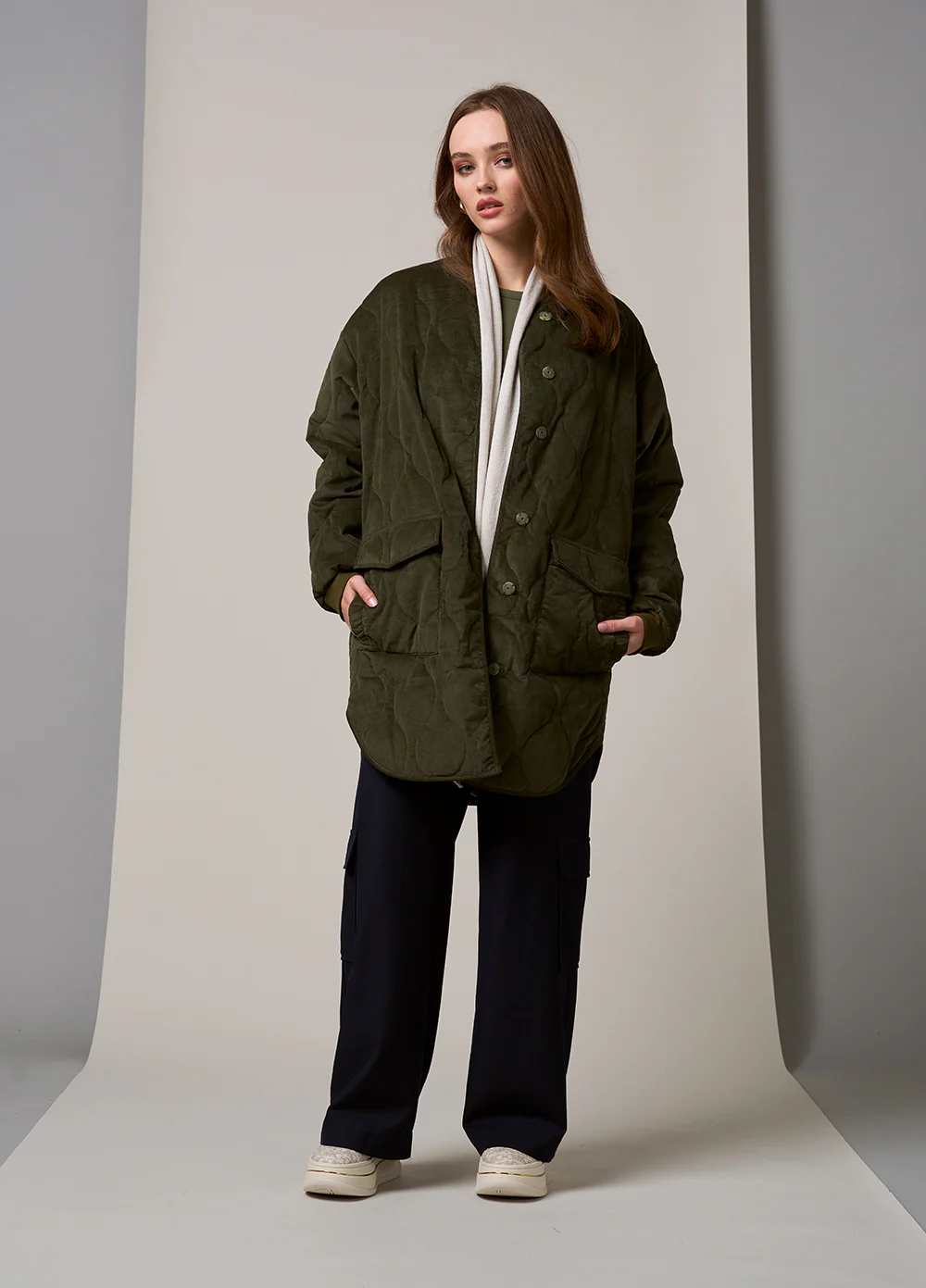 Loobies Story Balmoral Coat - Olive - Image 4