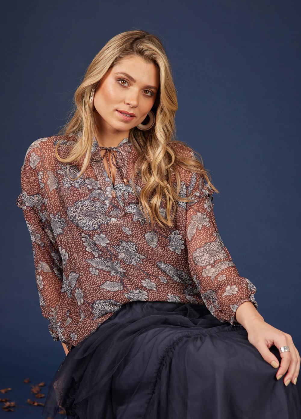 Loobies Story Besotted Blouse Chocolate - Image 2