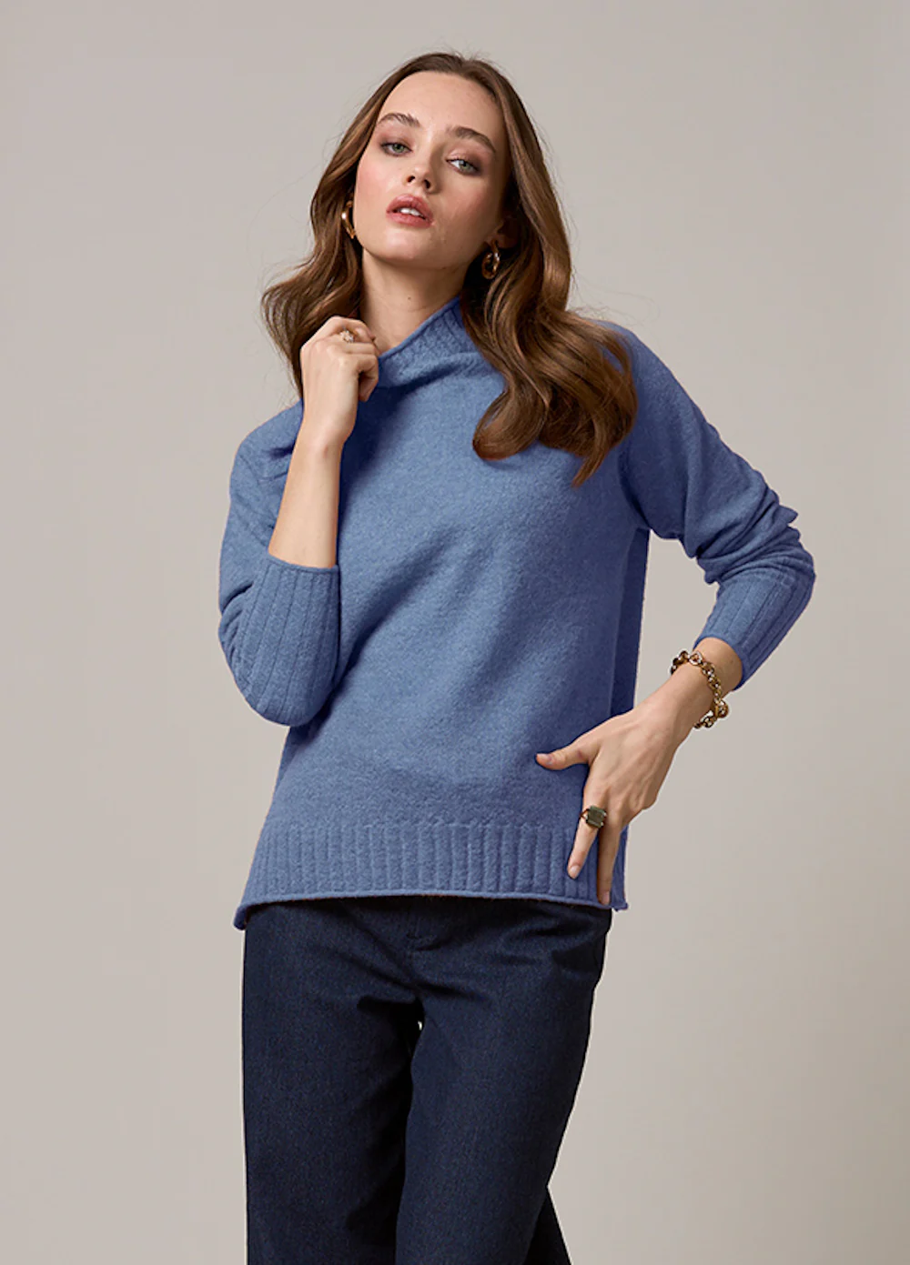 Loobies Story Bonnie Sweater- Wedgewood Marle