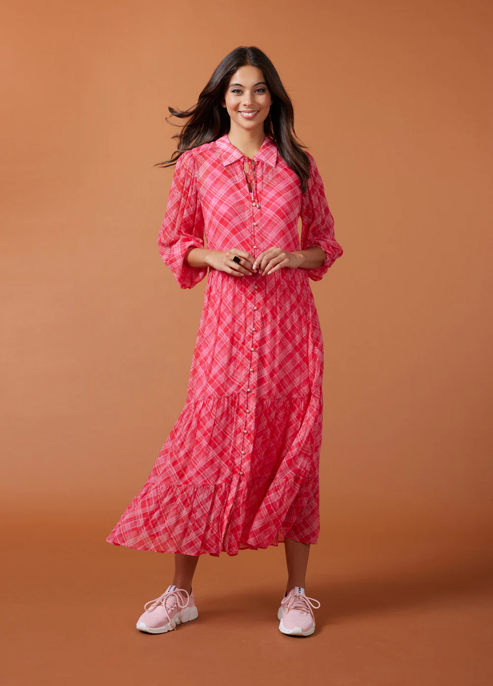 Loobies Story Brittany Midi Dress - Ruby - Image 3