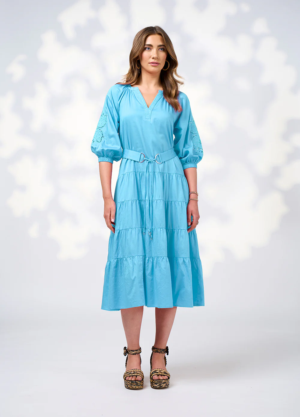 Loobie's Story Cali Midi Dress - Aqua - Image 2