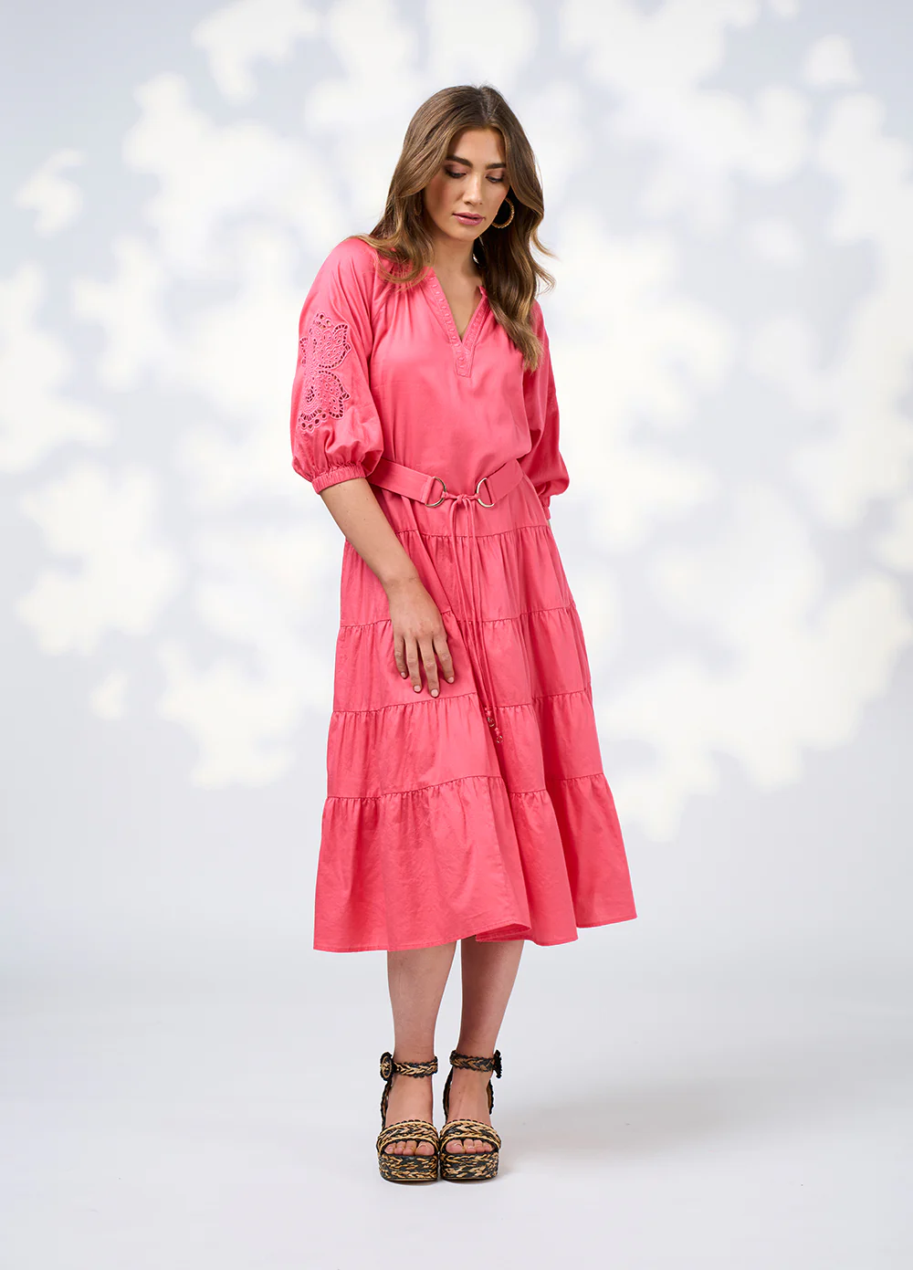 Loobie's Story Cali Midi Dress - Watermelon - Image 4