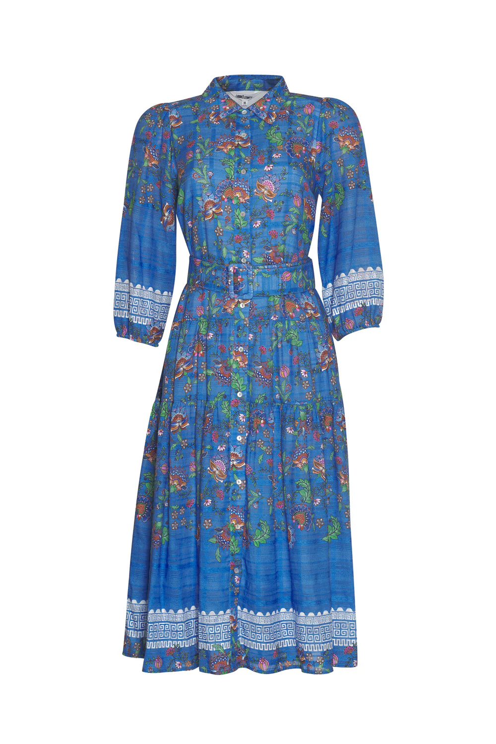 Loobies Story Calliope Shirt Dress - Corfu Blue Multi - Image 2