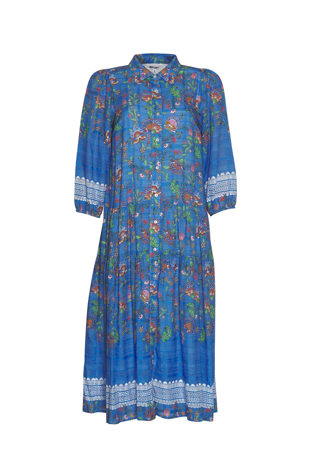 Loobies Story Calliope Shirt Dress - Corfu Blue Multi - Image 4