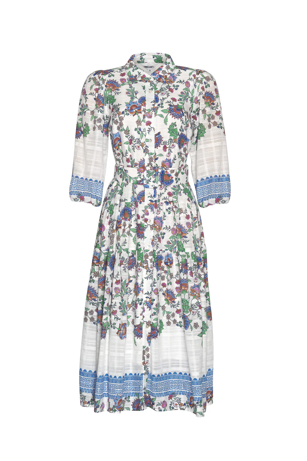 Loobies Story Calliope Shirt Dress - White Multi - Image 3