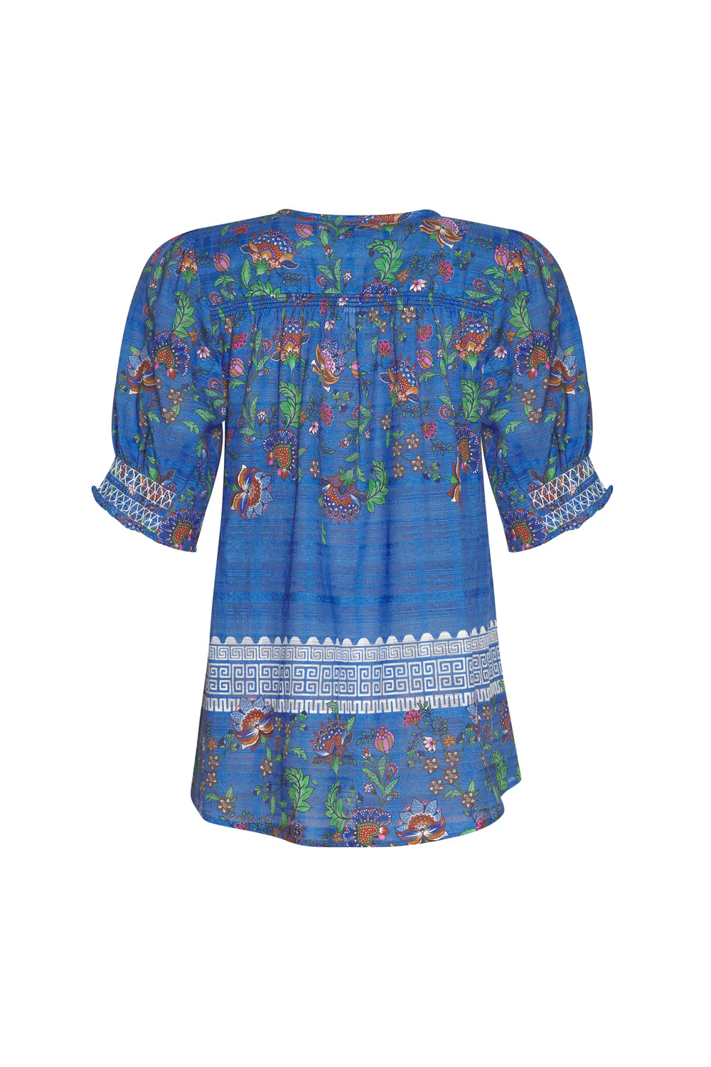 Loobies Story Calliope Top - Corfu Blue Multi - Image 3