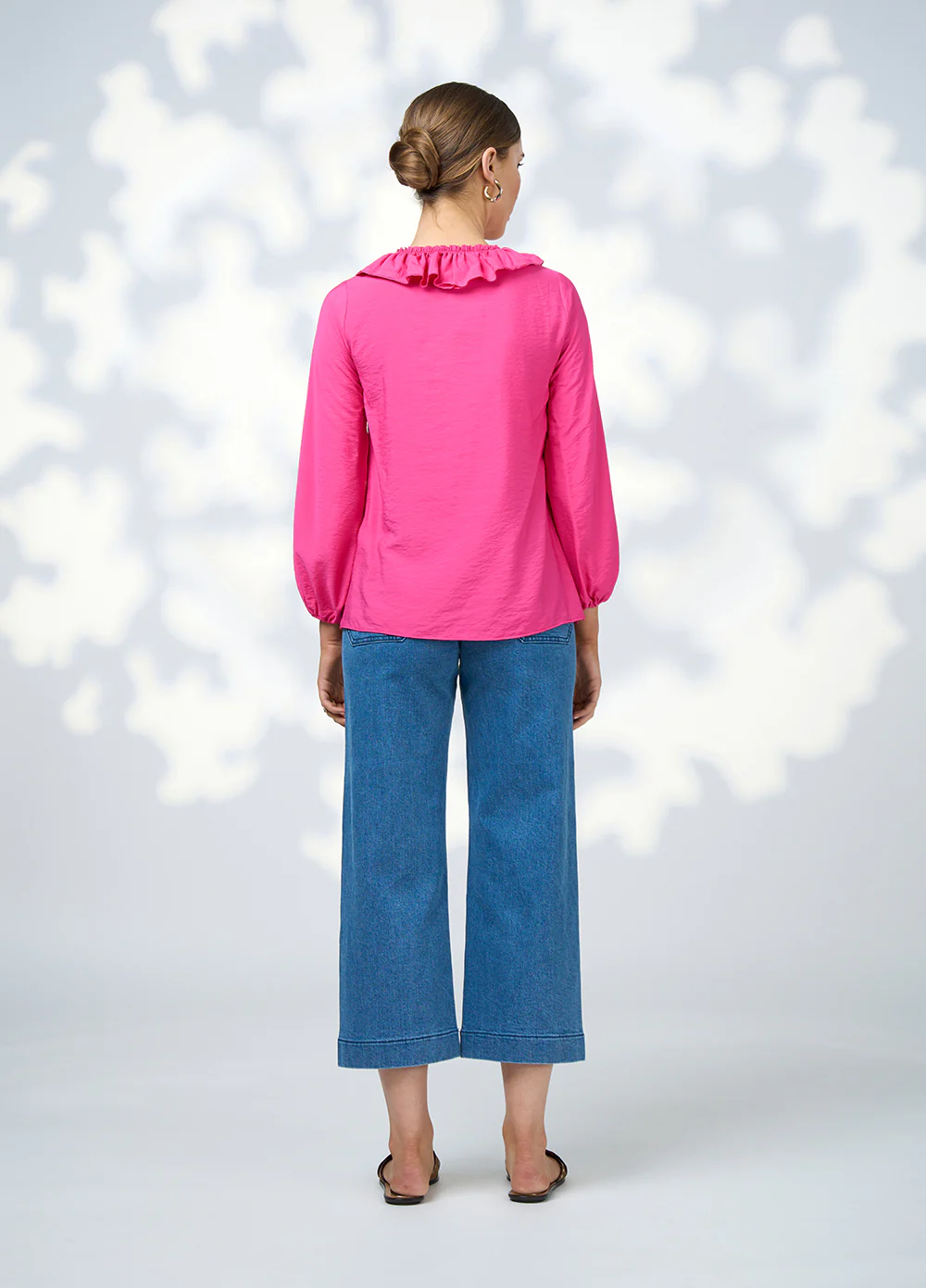 Loobie's Story Evie Blouse in Fuchsia - Image 3