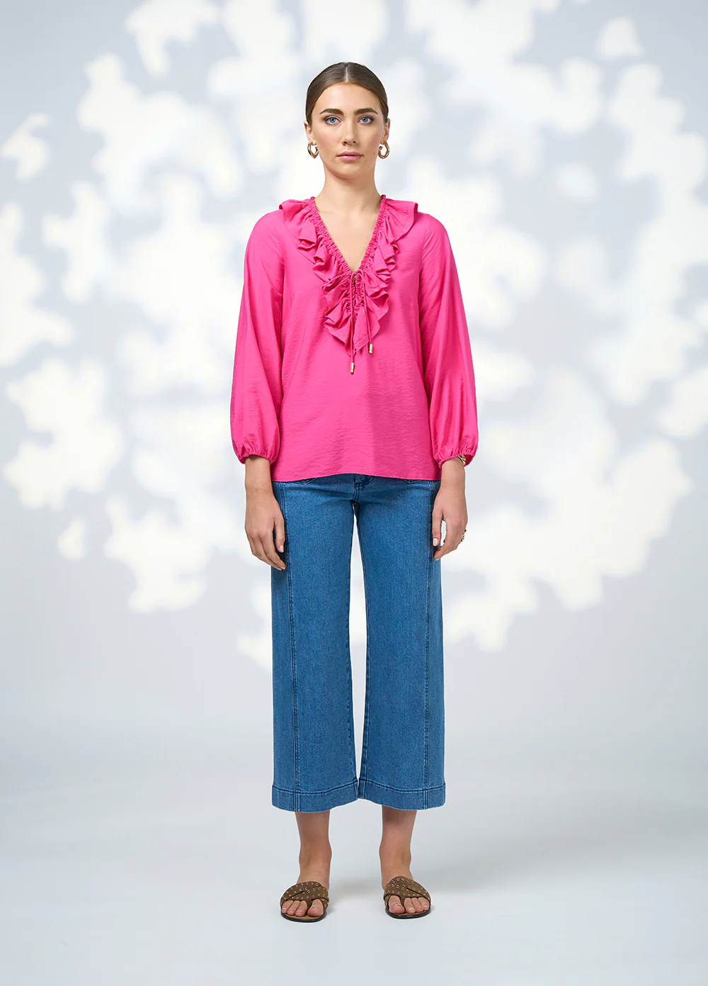 Loobie's Story Evie Blouse in Fuchsia - Image 4