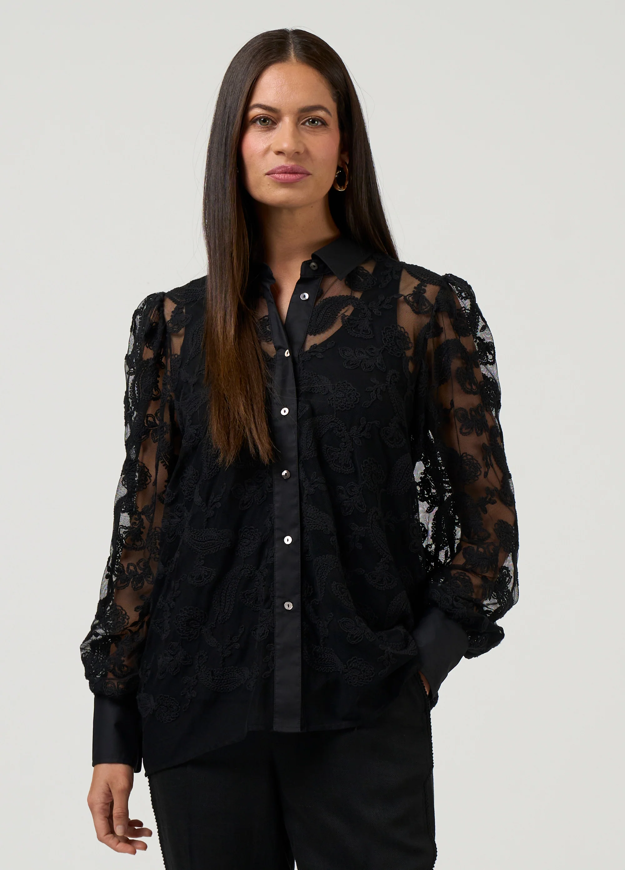 Loobie's Story Filigree Shirt - Black