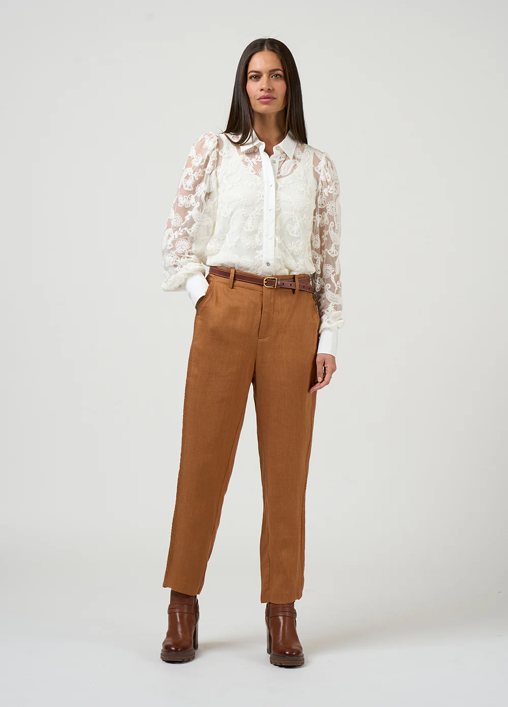 Loobie's Story Filigree Shirt Winter White - Image 3
