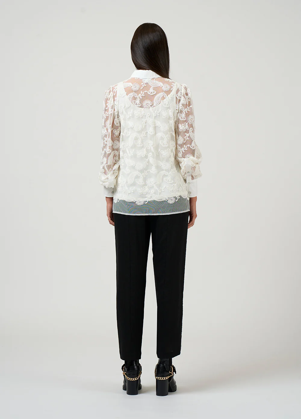 Loobie's Story Filigree Shirt Winter White - Image 7