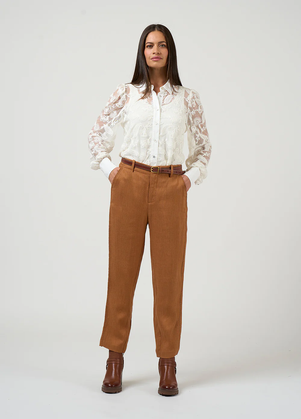 Loobie's Story Filigree Shirt Winter White - Image 8