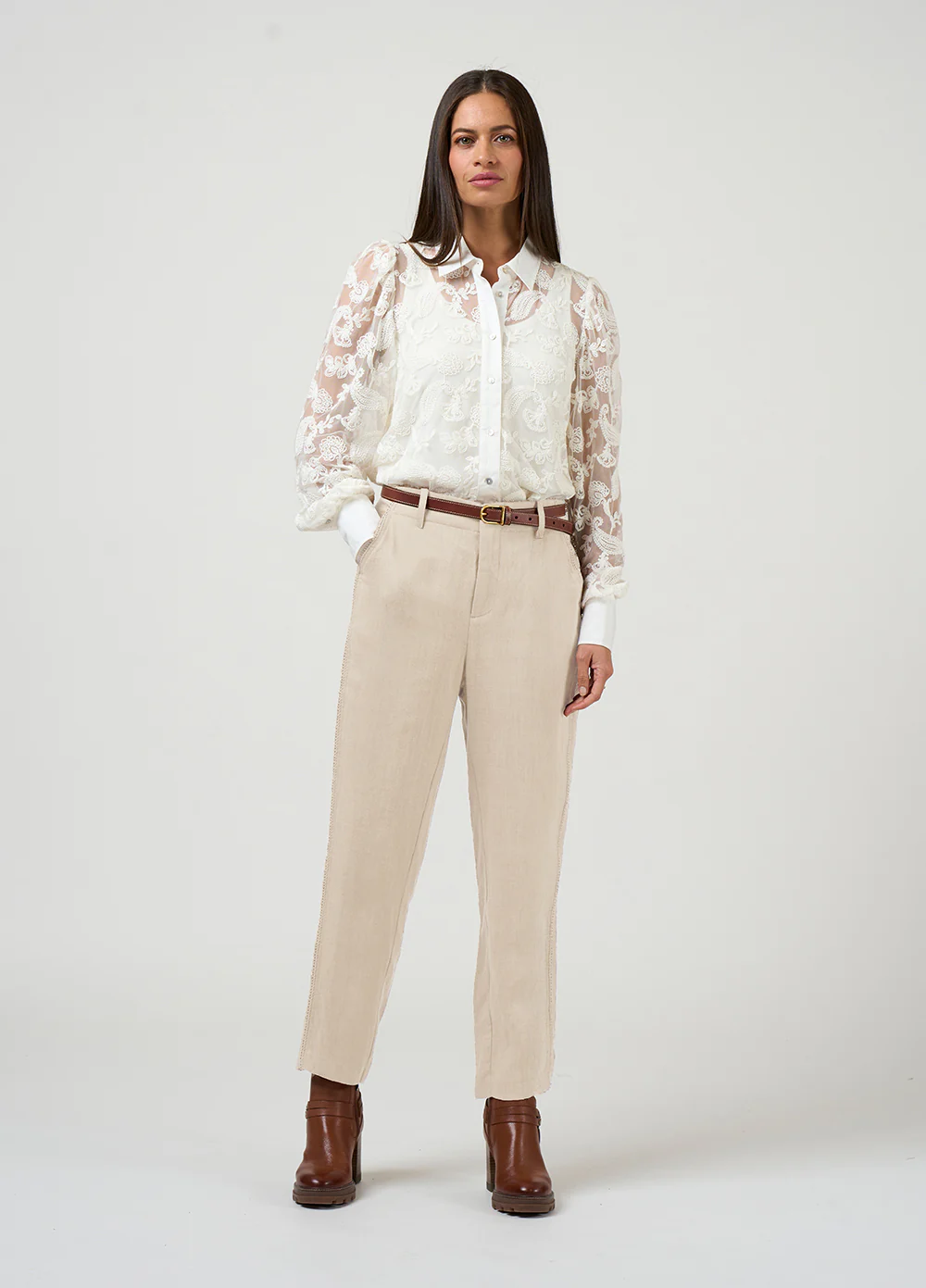 Loobie's Story Filigree Shirt Winter White - Image 9