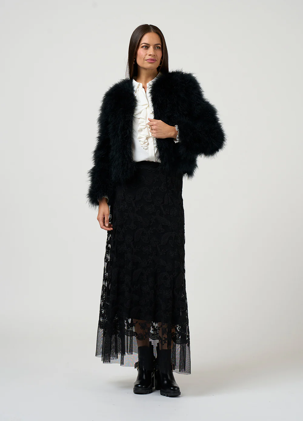 Loobie's Story Filigree Skirt - Black - Image 2