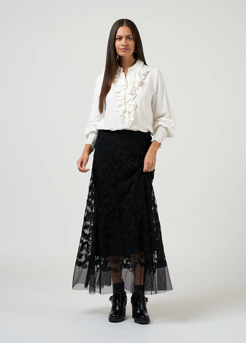 Loobie's Story Filigree Skirt - Black - Image 4
