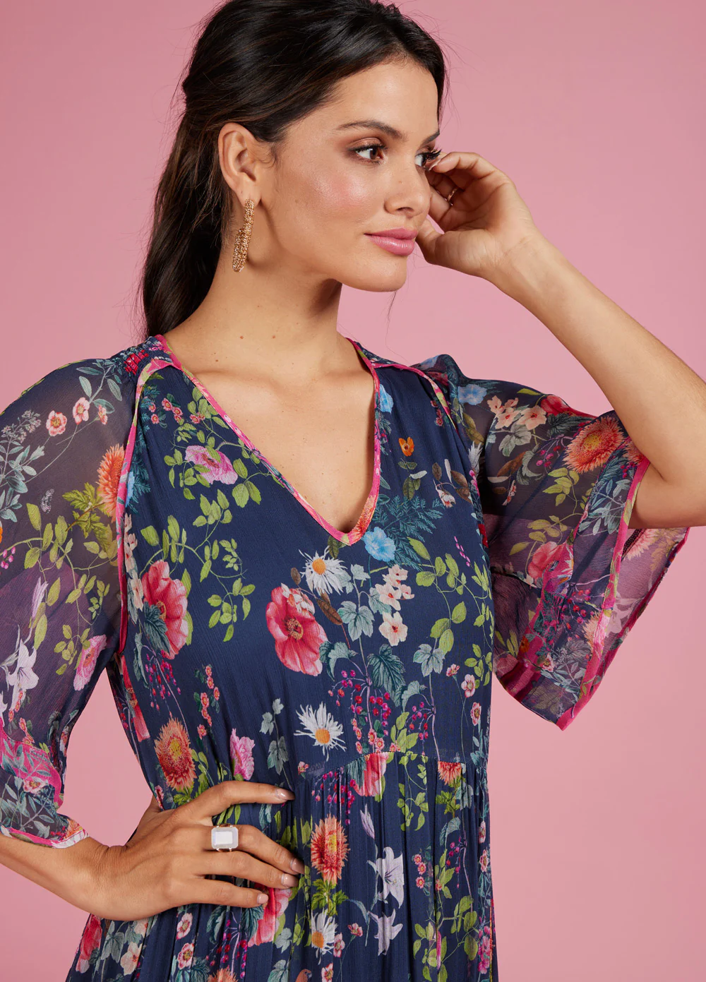 Loobies Story Fleur Presse Midi Dress - Image 2