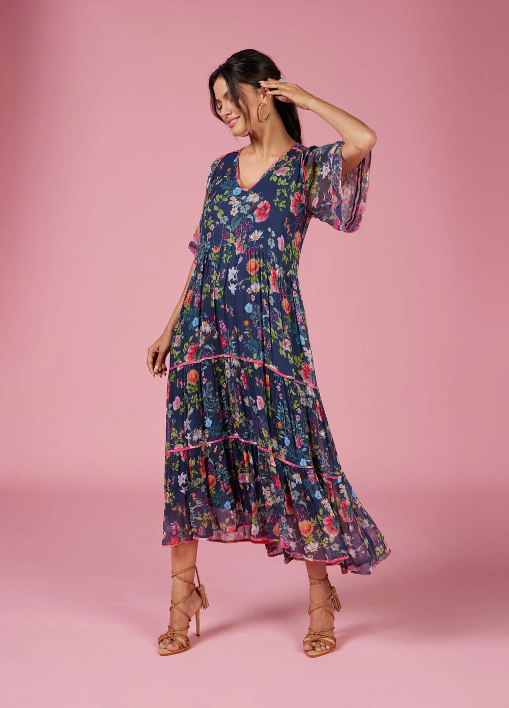 Loobies Story Fleur Presse Midi Dress - Image 3