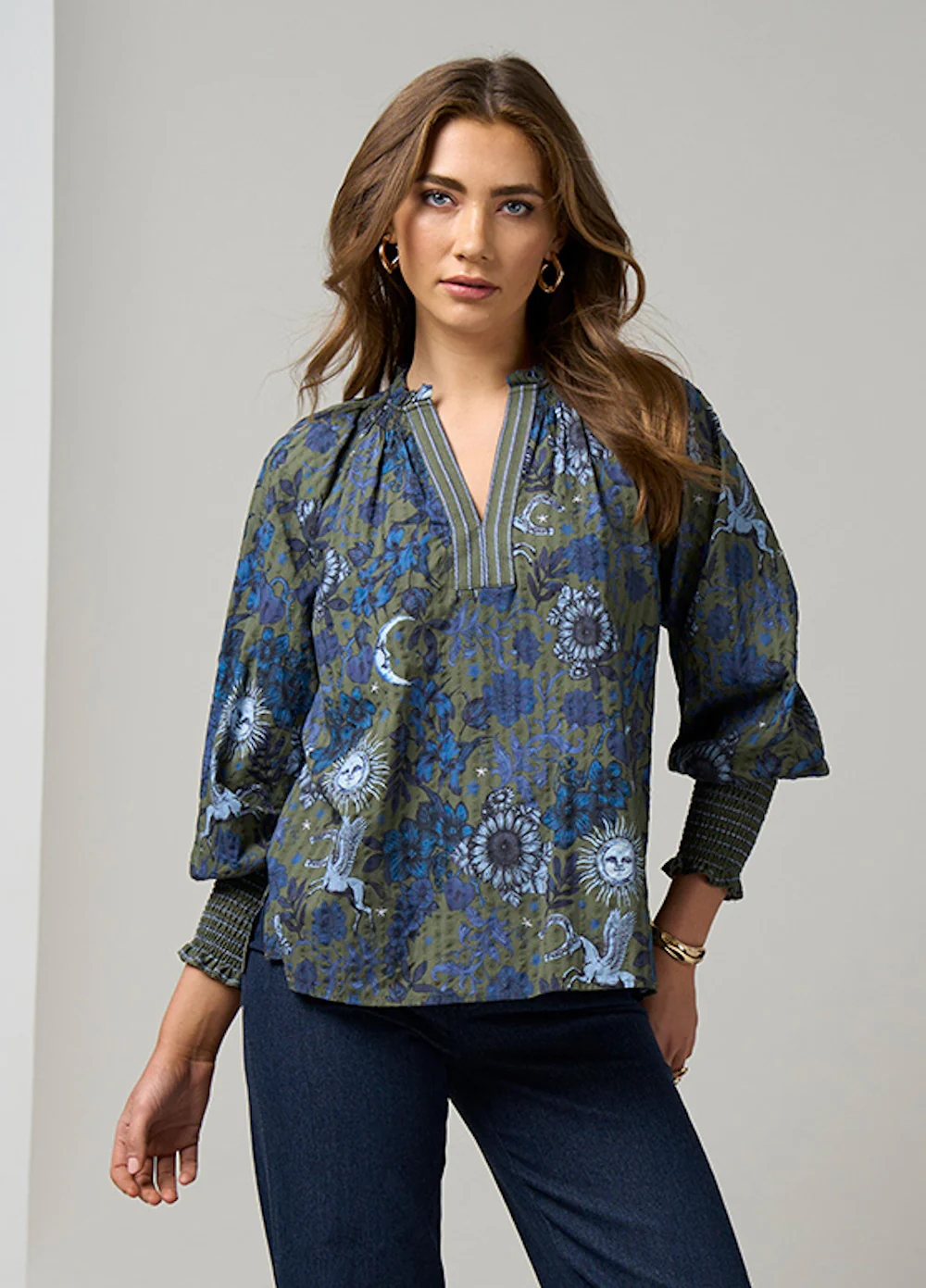 Loobies Story Greenwich Blouse - Olive