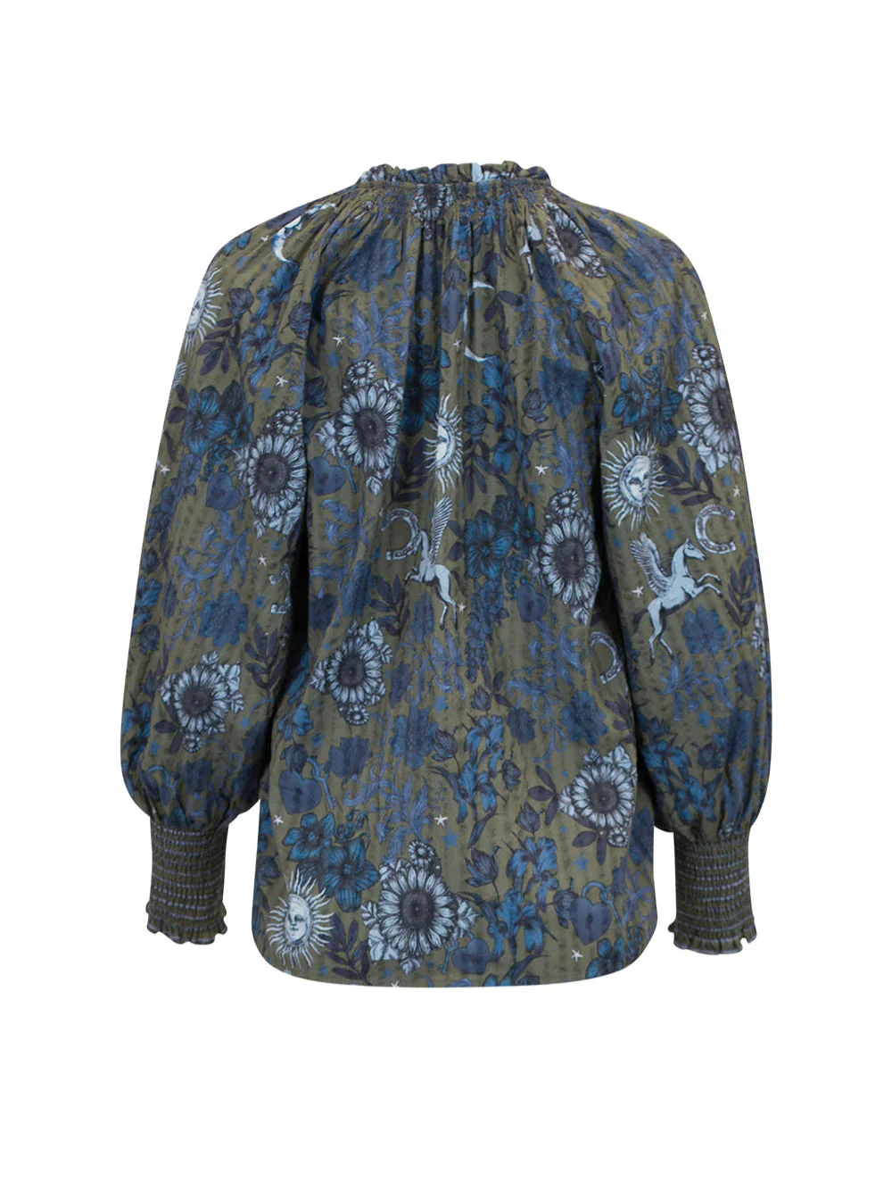 Loobies Story Greenwich Blouse - Olive - Image 4
