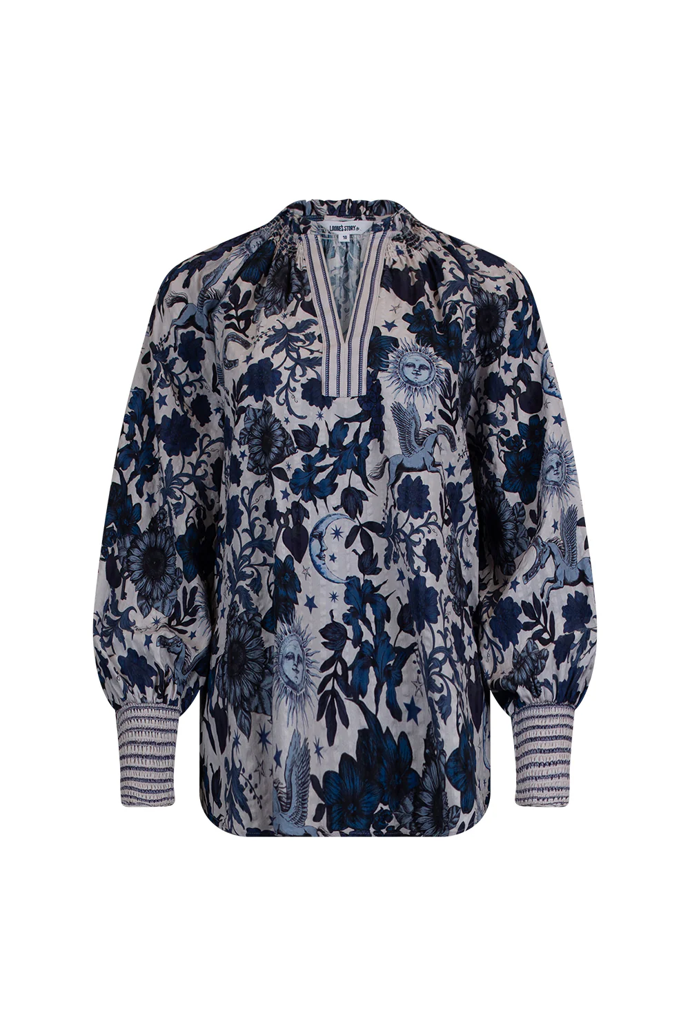 Loobies Story Greenwich Blouse - Stone - Image 2