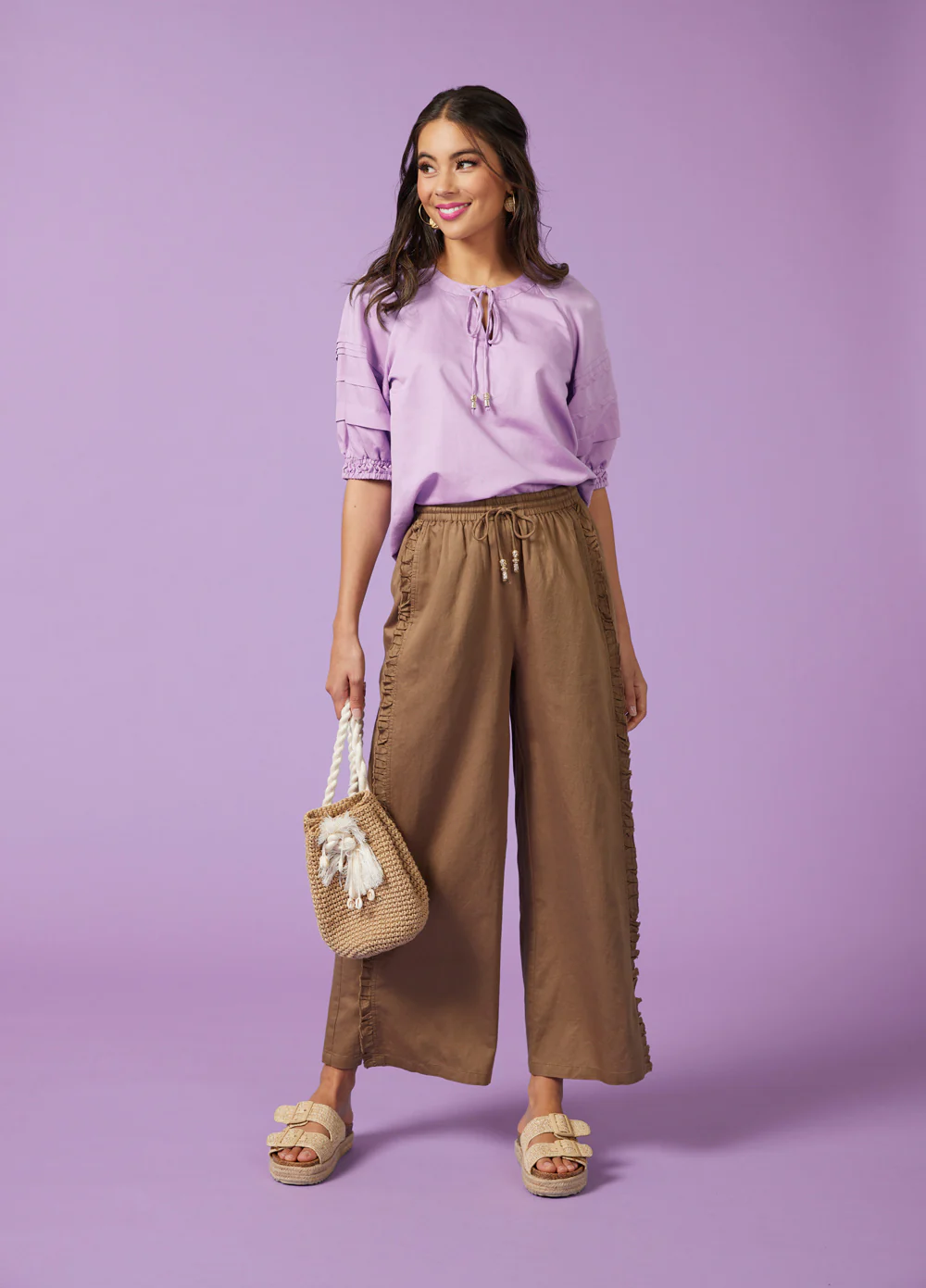 Loobies Story Havana Pant - Coffee - Image 5