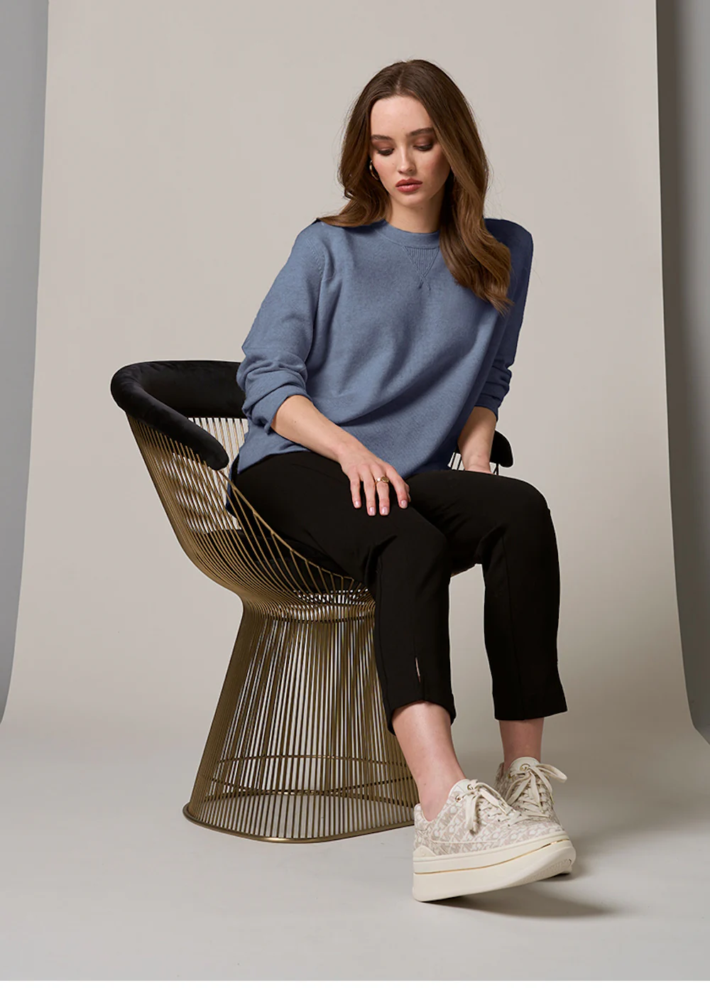 Loobies Story Juniper Sweater- Chambray Marle
