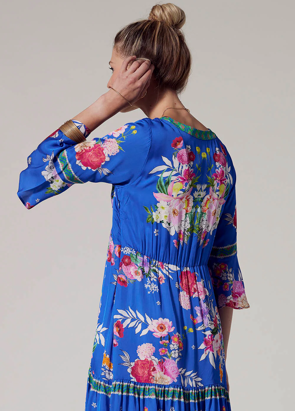 Loobies Story La Fiesta Midi Dress - Corfu Blue - Image 3