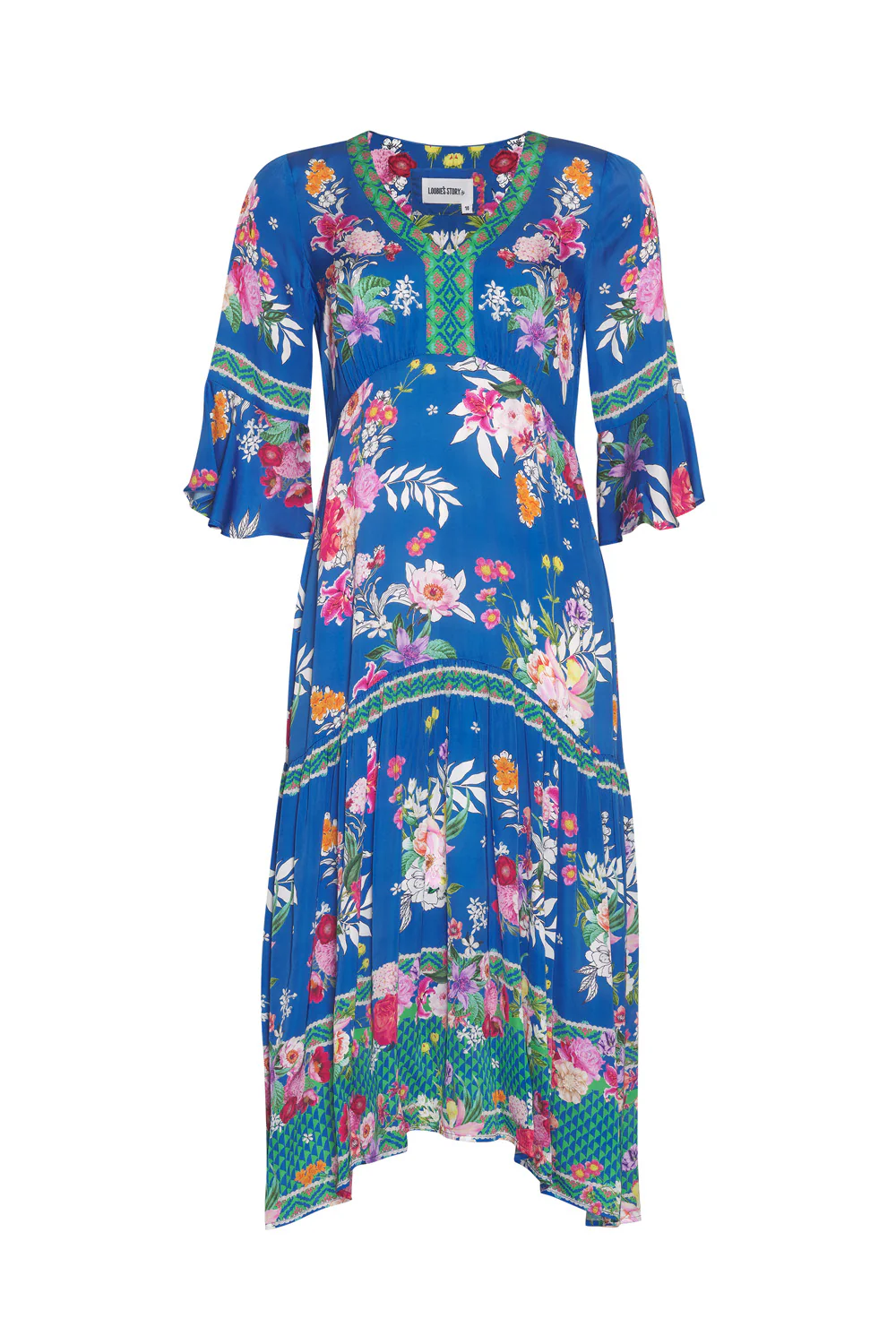 Loobies Story La Fiesta Midi Dress - Corfu Blue - Image 5