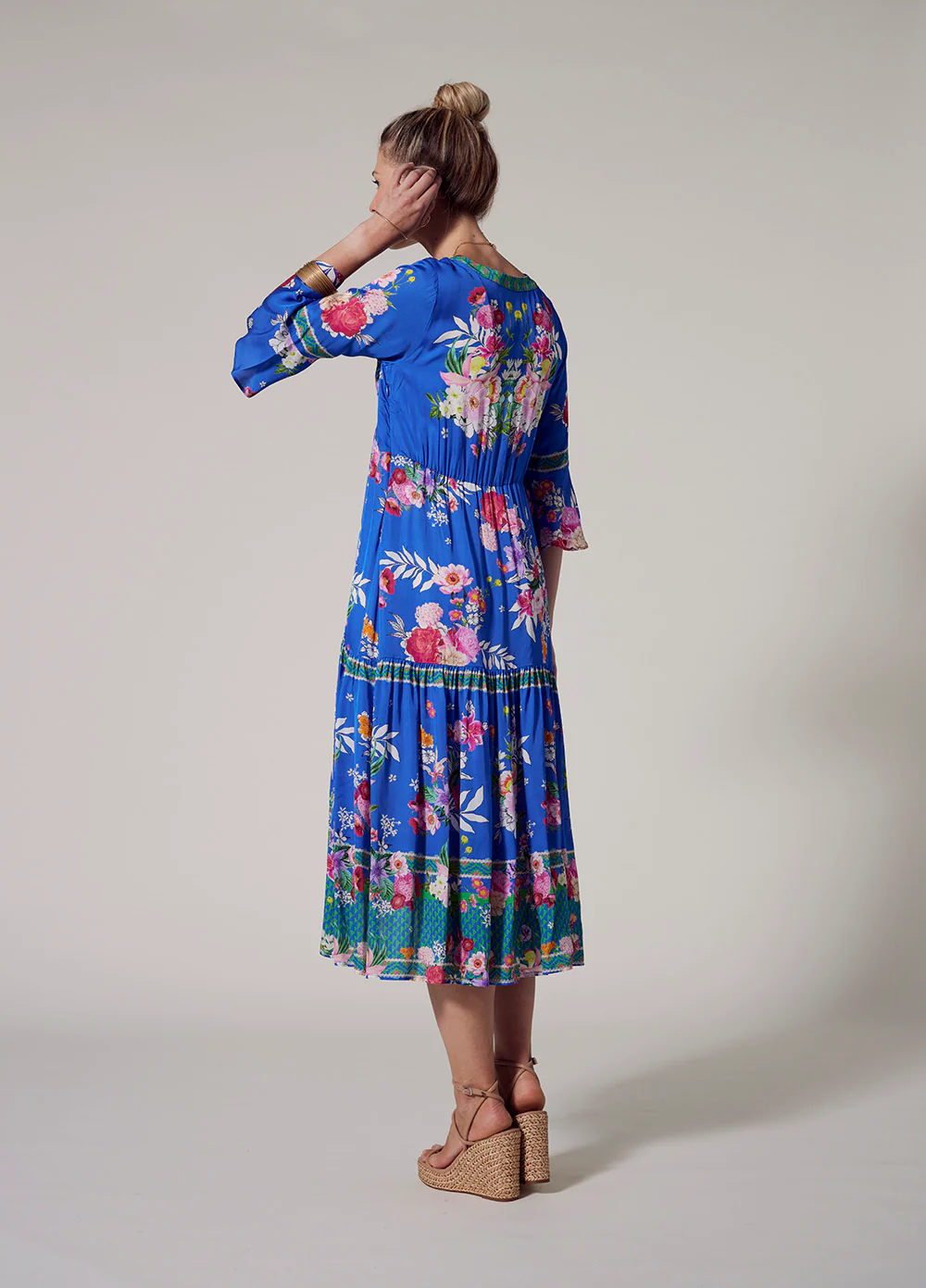 Loobies Story La Fiesta Midi Dress - Corfu Blue - Image 6