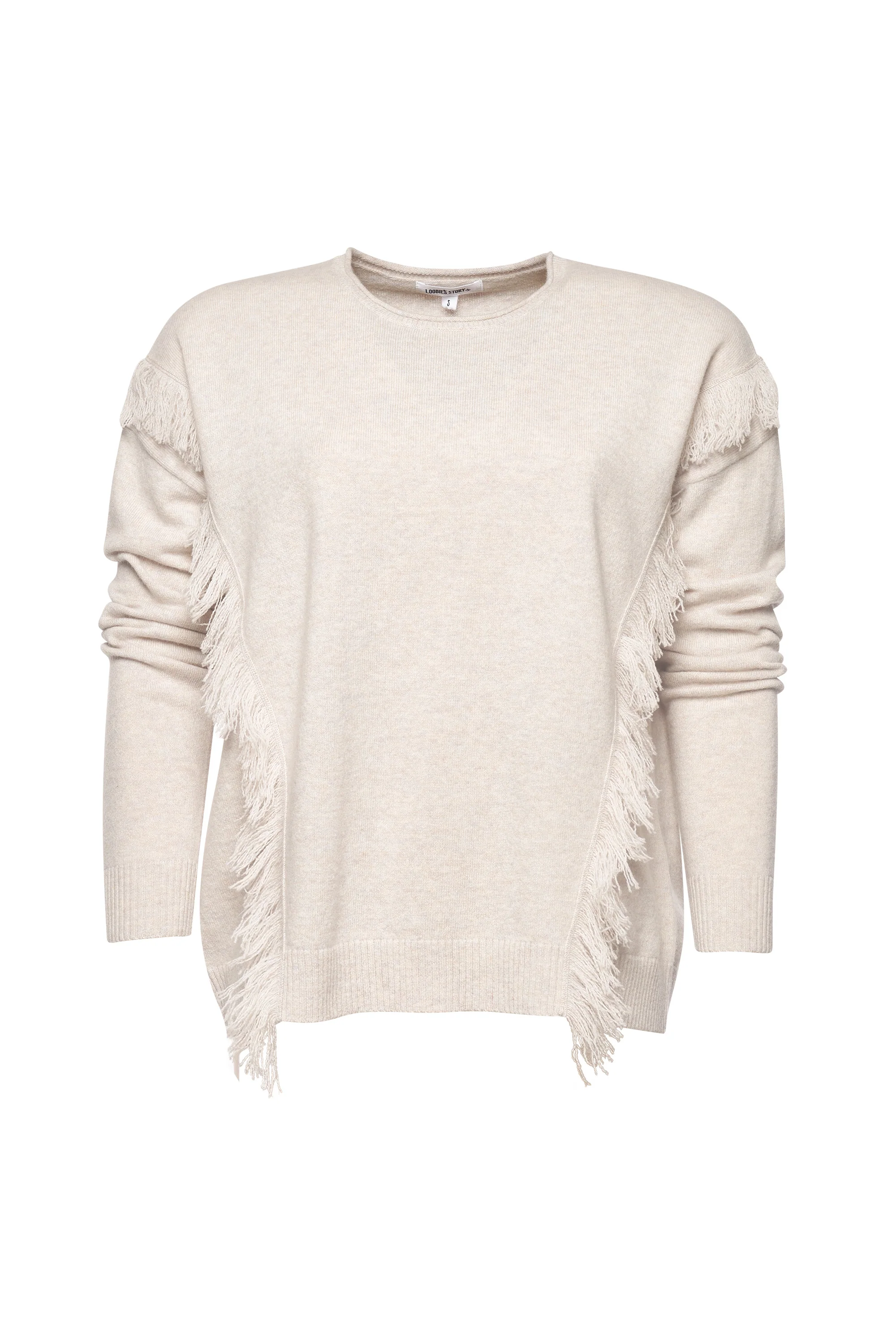 Loobies Story  Charlotte Fringed Sweater Bone - Image 2