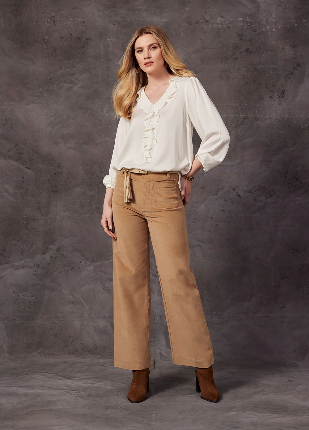 Loobies Story Luxe Blouse - Silk White - Image 2