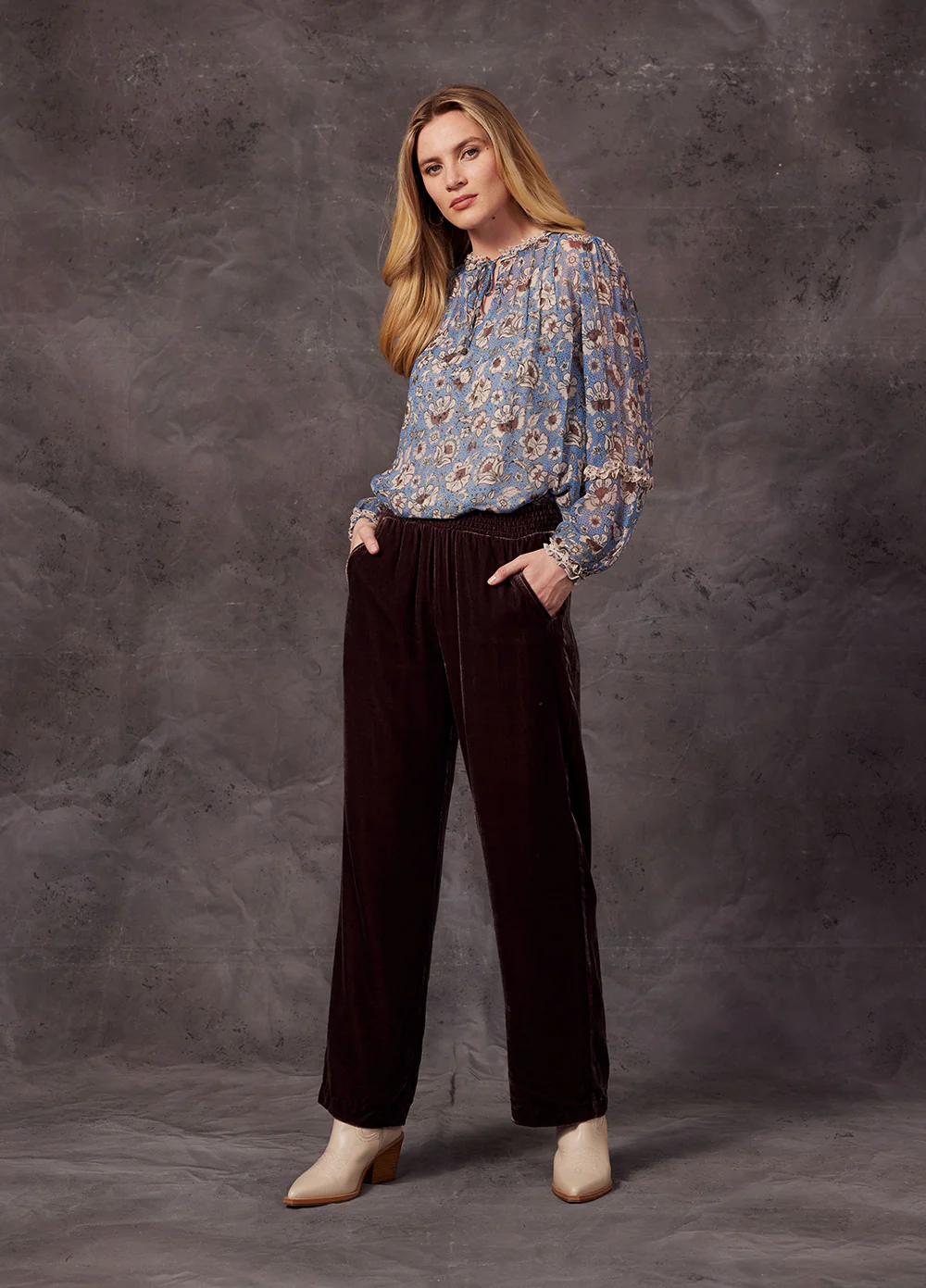Loobies Story Margaret Blouse - Blue - Image 6