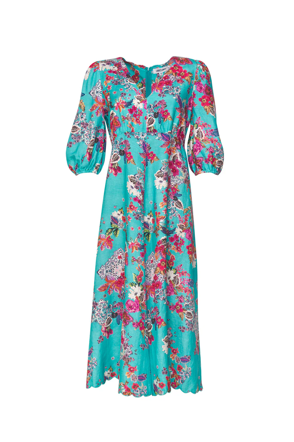 Loobies Story Matera Midi Dress Aqua - Image 2