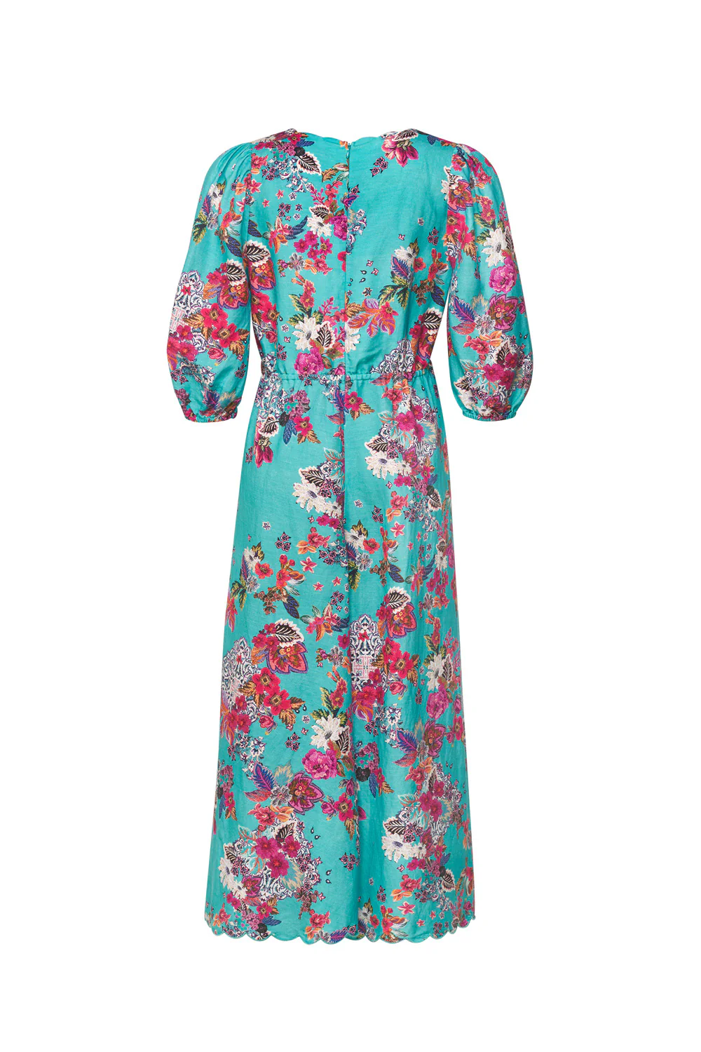 Loobies Story Matera Midi Dress Aqua - Image 3
