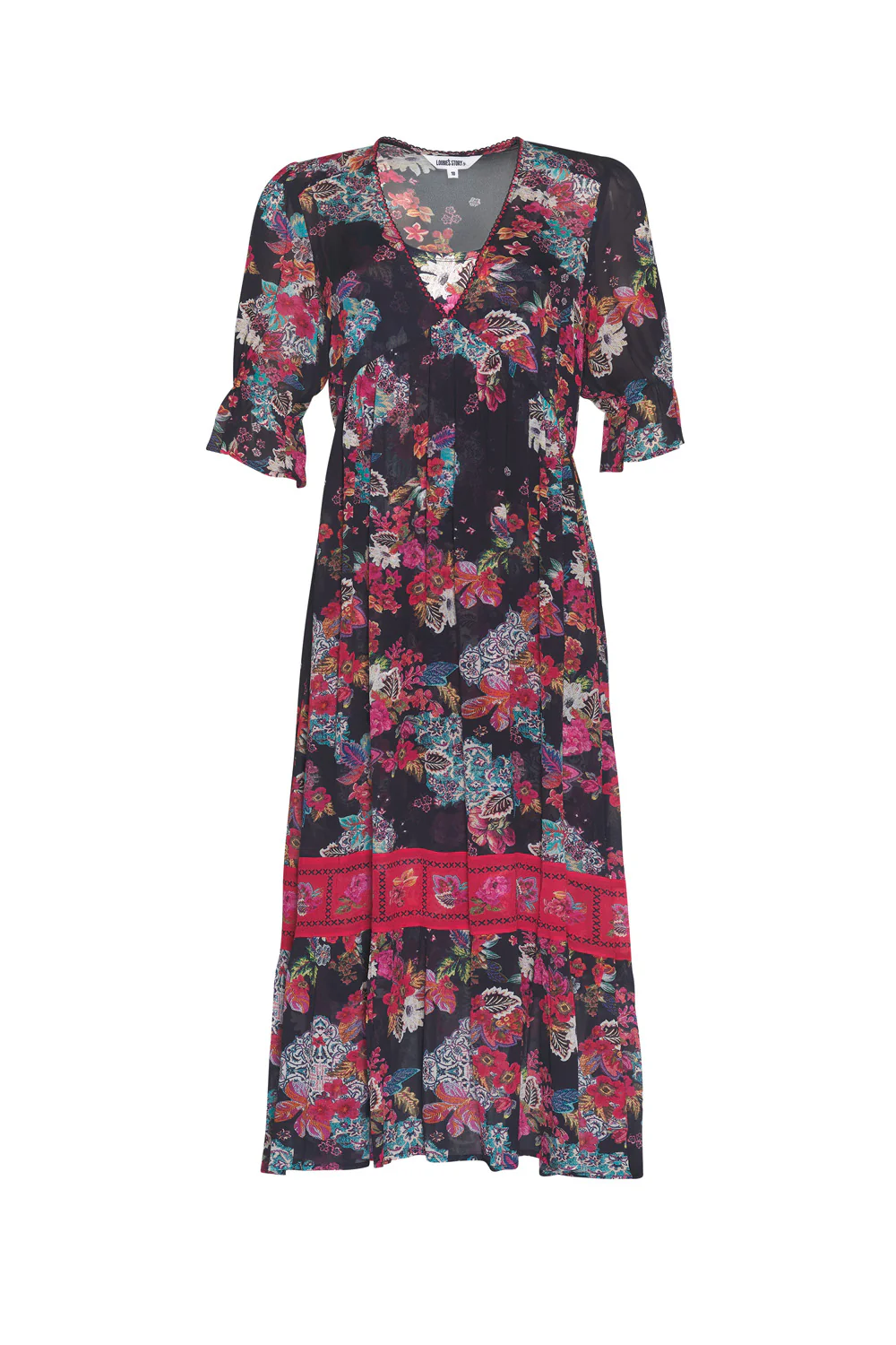 Loobies Story Matera Sheer Midi Dress Indigo - Image 2