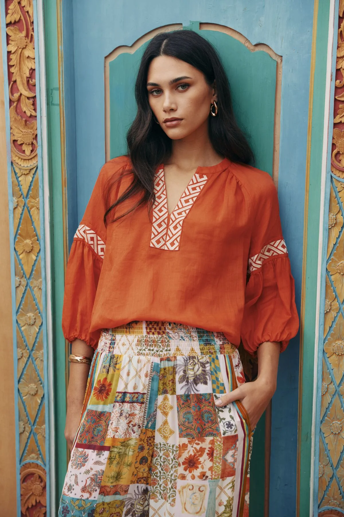 Loobie's Story Maya Top-Burnt Orange - Image 3