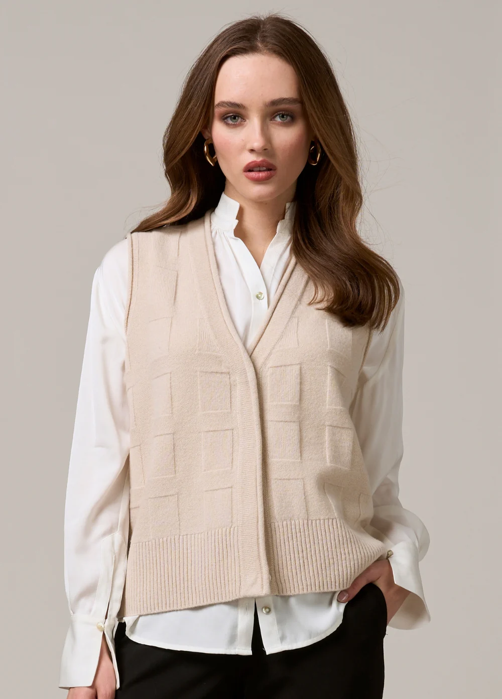 Loobies Story Pippa Vest- Bone