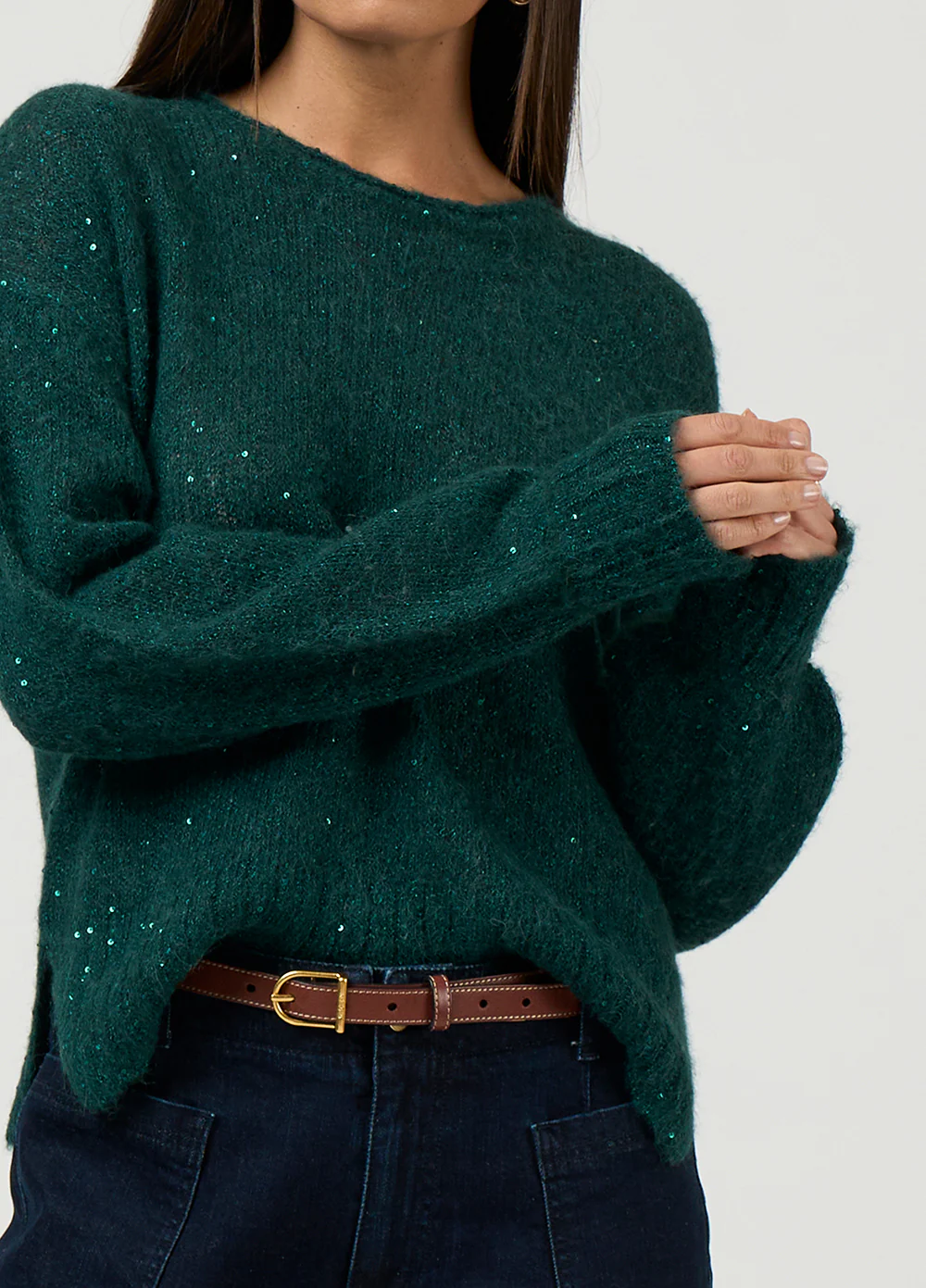 Loobies Story Ritz Sweater Evergreen - Image 2