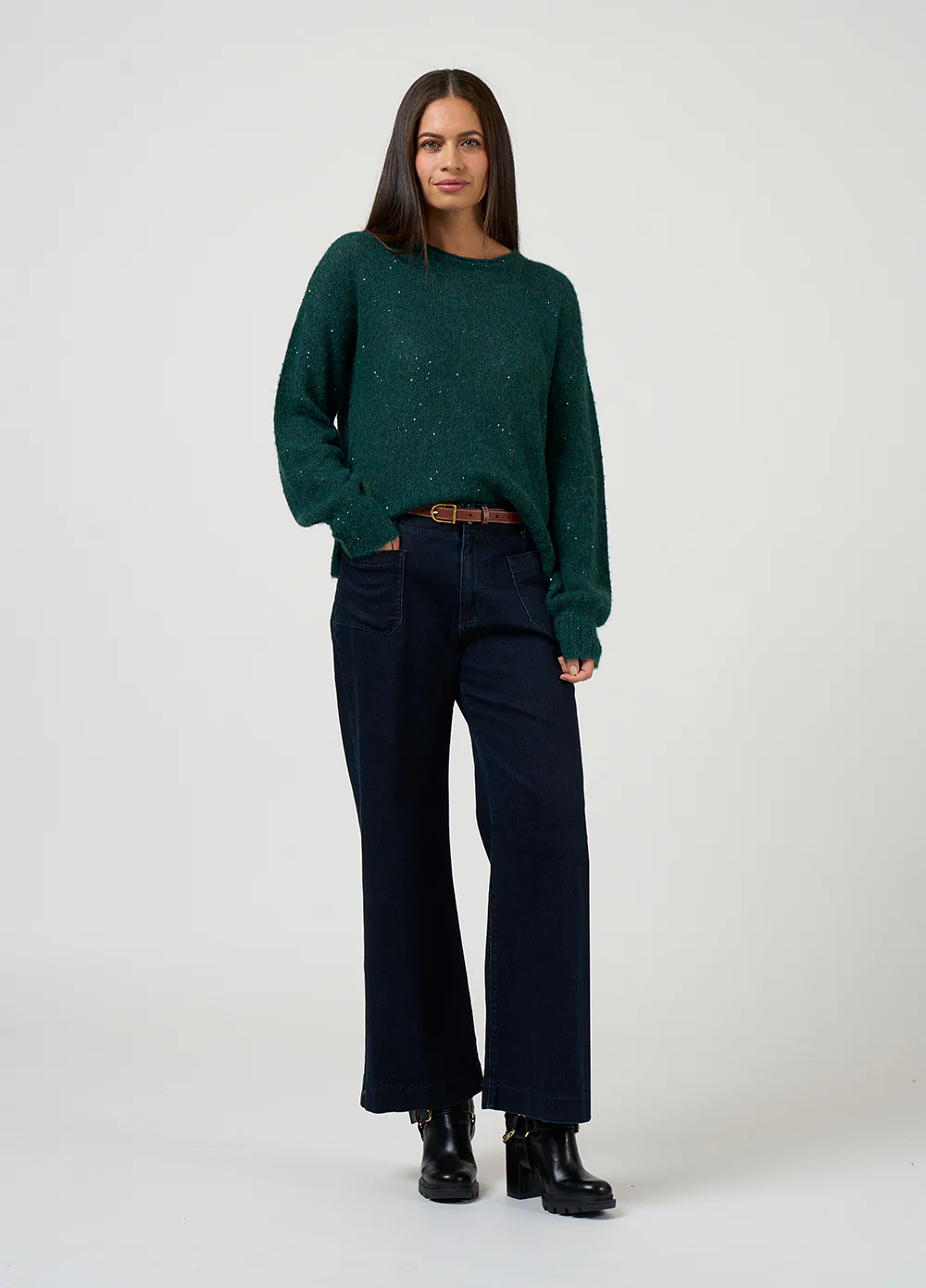 Loobies Story Ritz Sweater Evergreen - Image 4