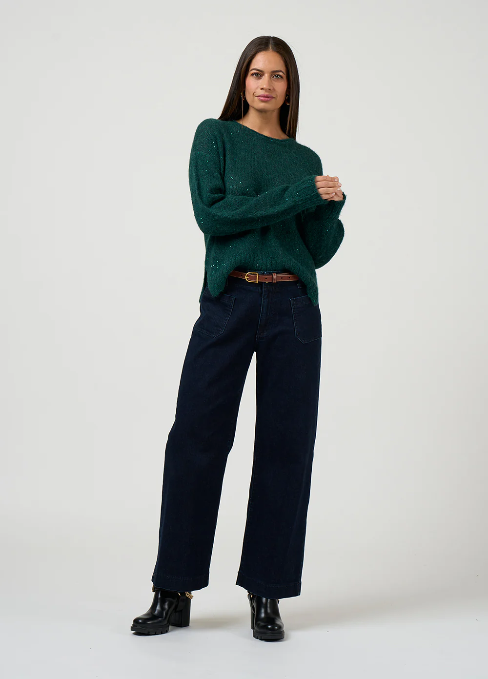 Loobies Story Ritz Sweater Evergreen - Image 5