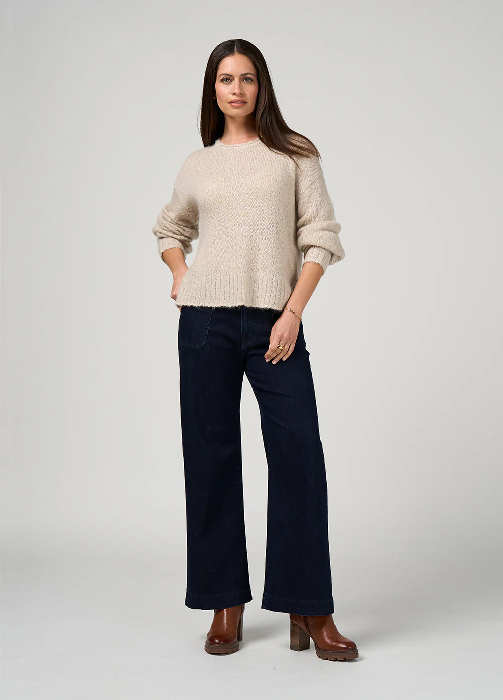 Loobies Story Ritz Sweater Oyster - Image 3