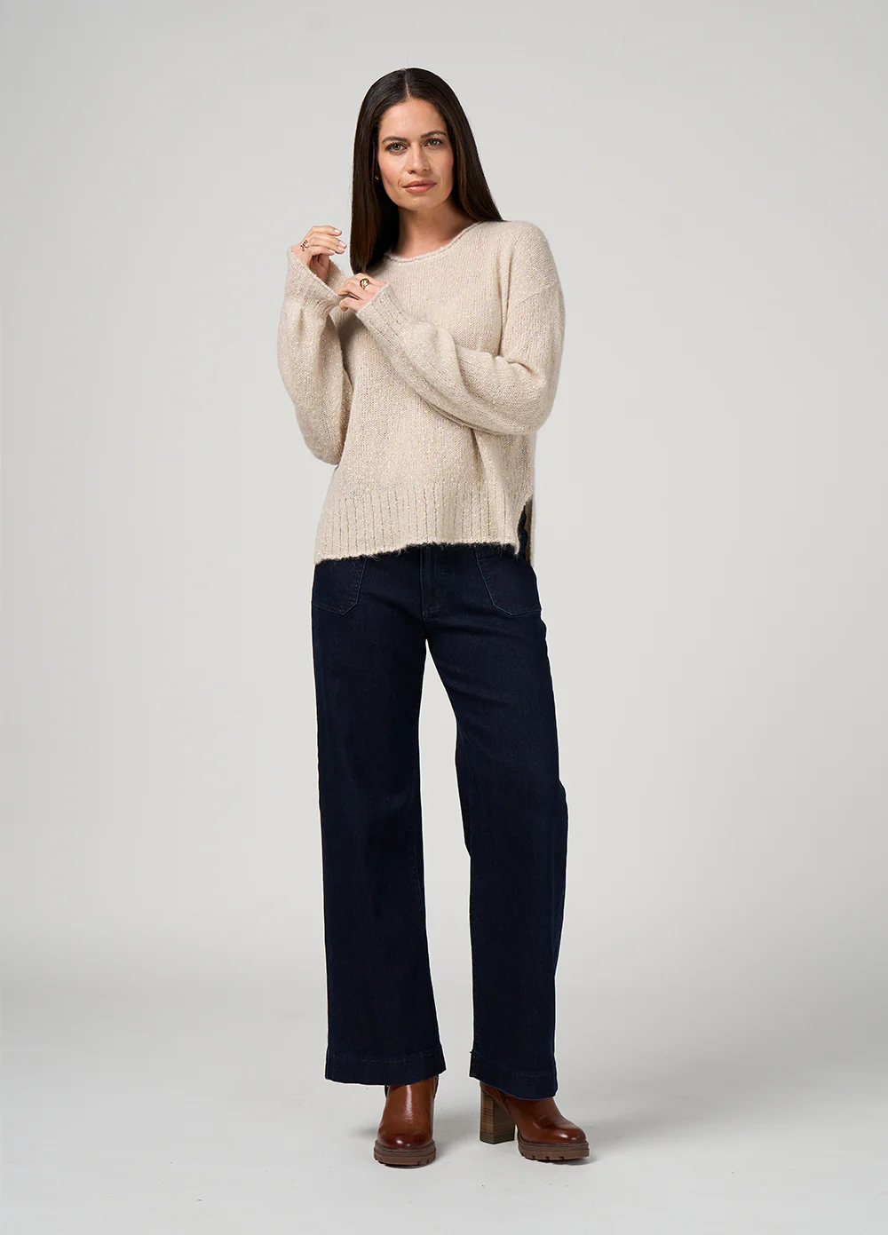 Loobies Story Ritz Sweater Oyster - Image 4